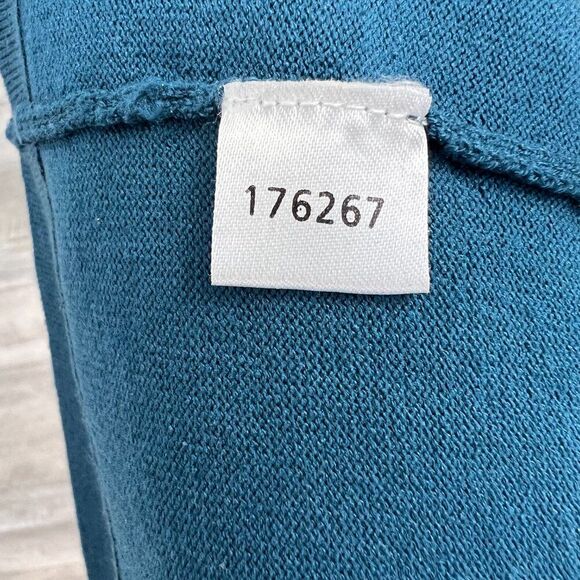 Ann Taylor Silk-Blend Longsleeve Dark Turquoise, Peacock BlueTurtleneck Sweater - Picture 7 of 8